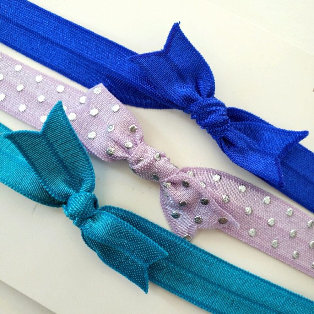 4/$20 set of 3 baby girls bow headband hair accessories, Size Newborn NWT new